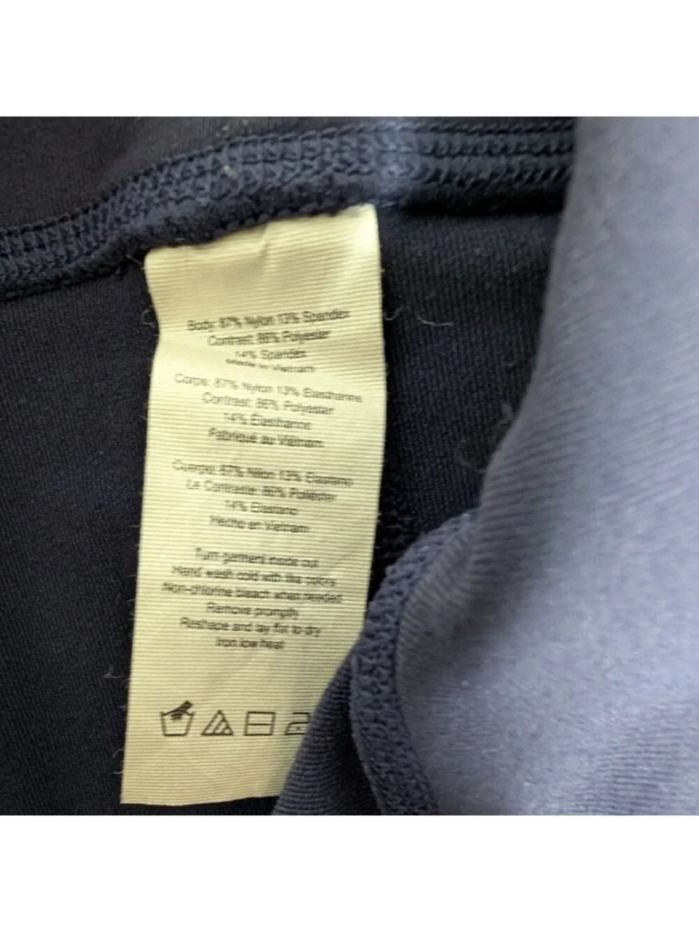 Alo Yoga Moto Leggings Womens Size M Navy Blue Athletic Athleisure Stretch Mesh